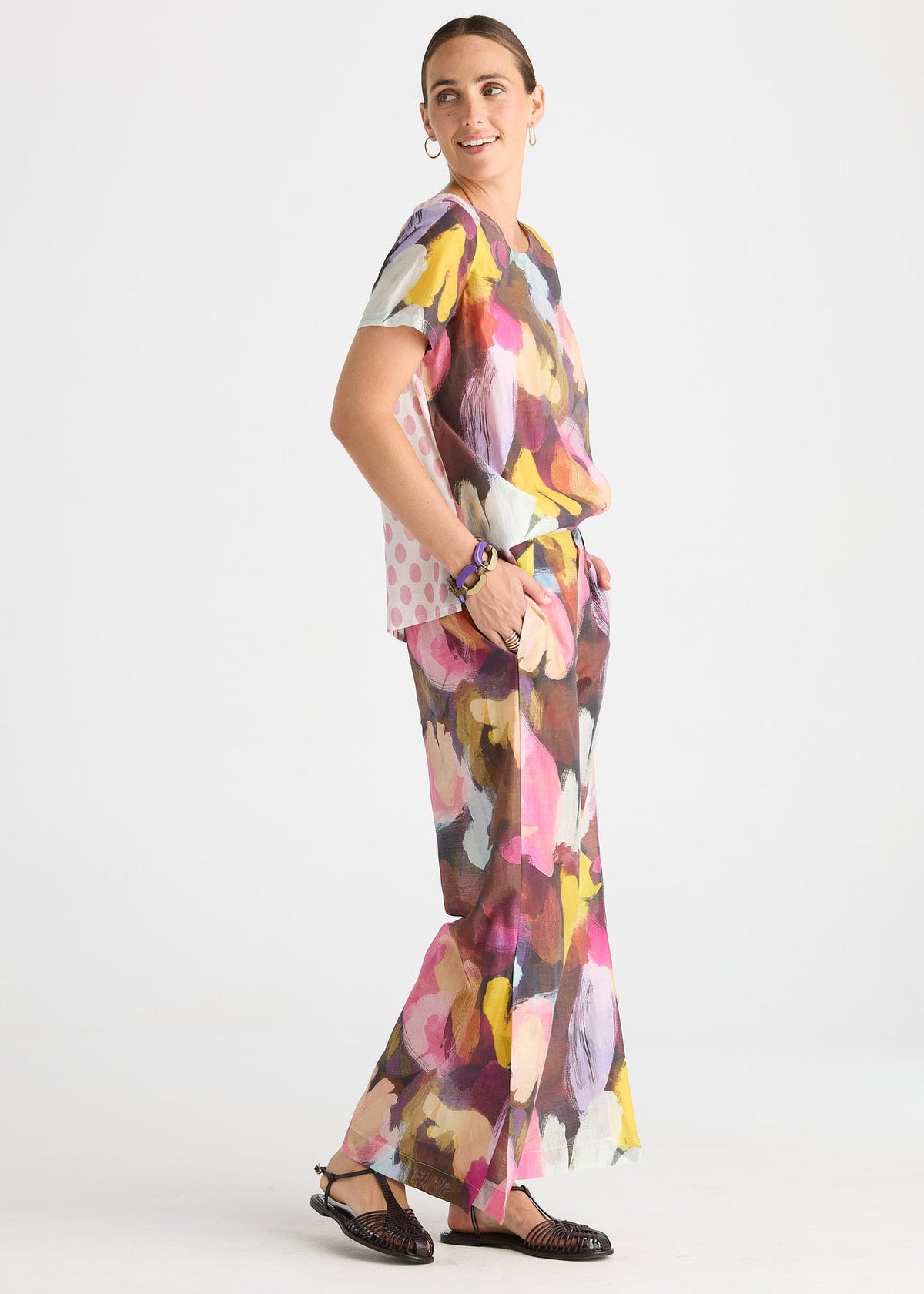Pattern Clash Top - Sunset