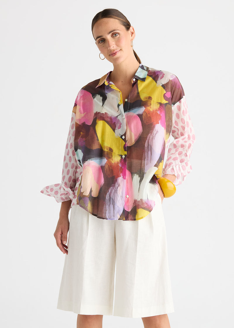Pattern Clash Shirt - Sunset