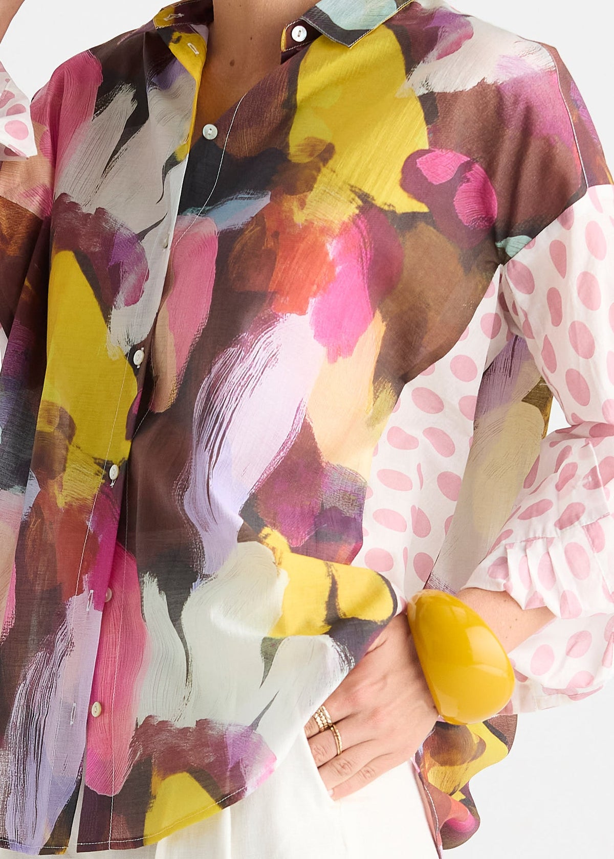 Pattern Clash Shirt - Sunset
