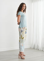 Round Neck Tee with Hand Stitchwork