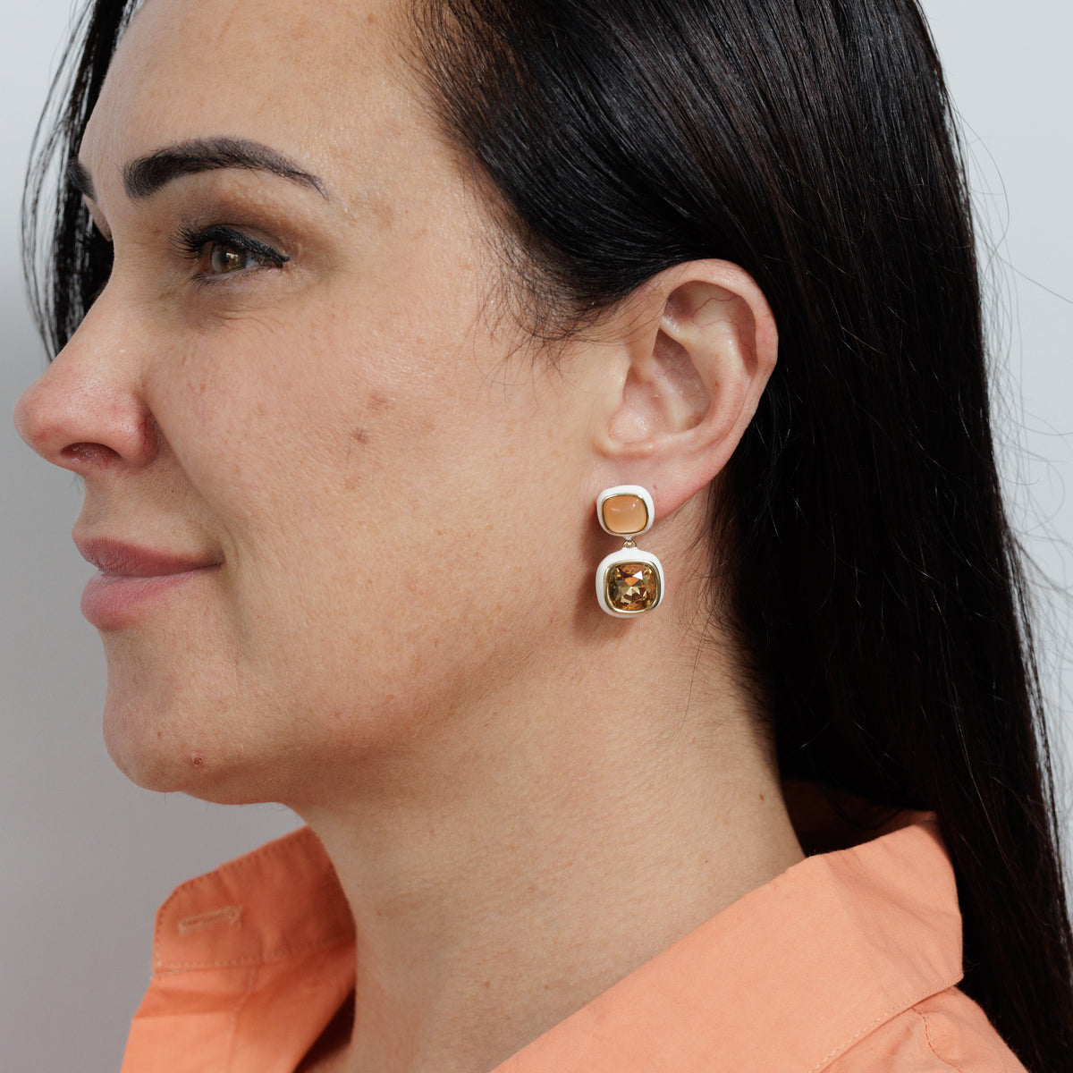Enamel Earring
