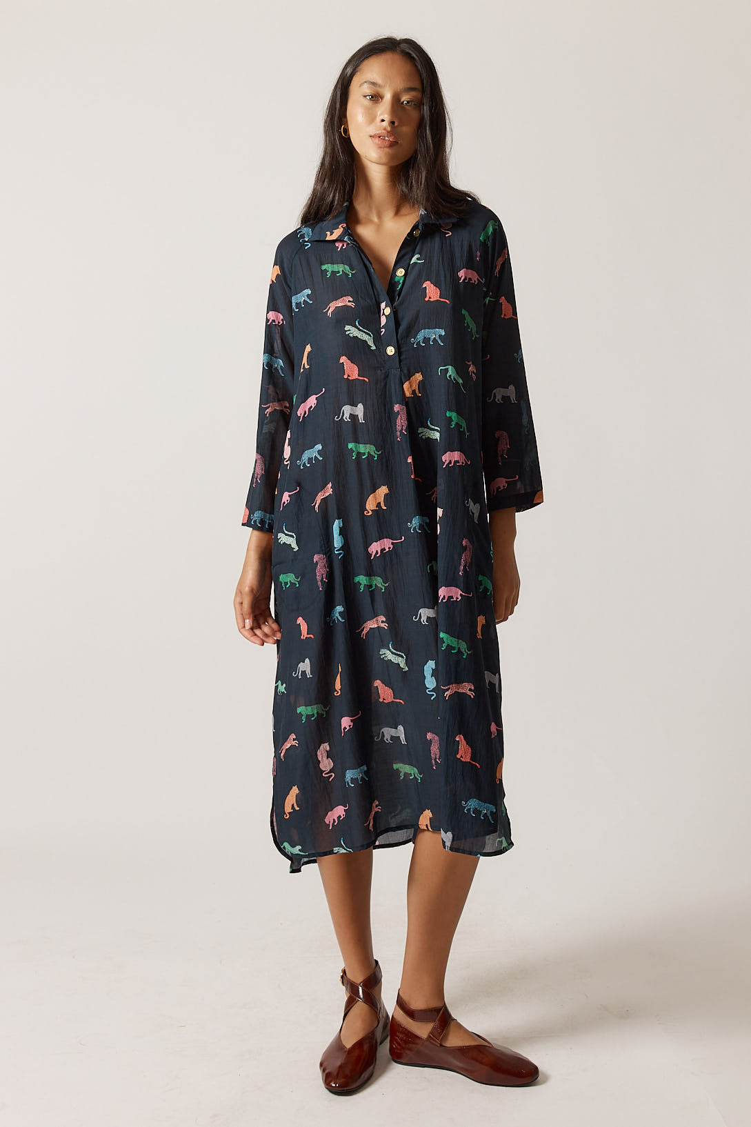 Funky Cats Midi Dress