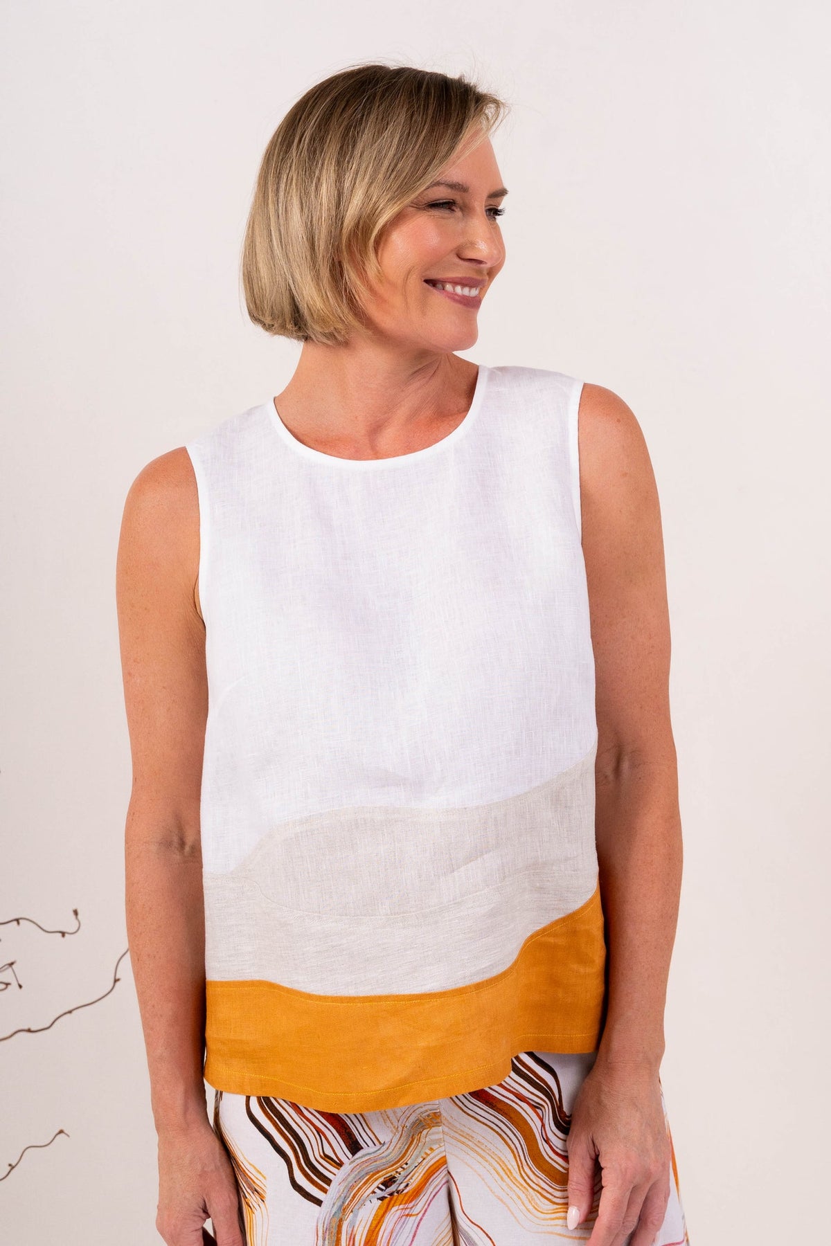 Linen Spliced Tank