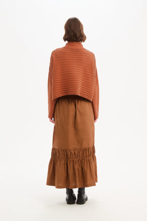 Cowl Neck Button Knit