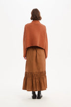 Cowl Neck Button Knit