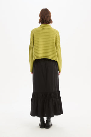 Cowl Neck Button Knit