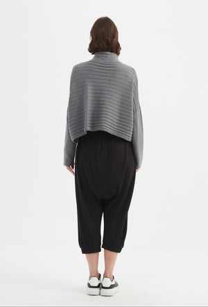 Cowl Neck Button Knit